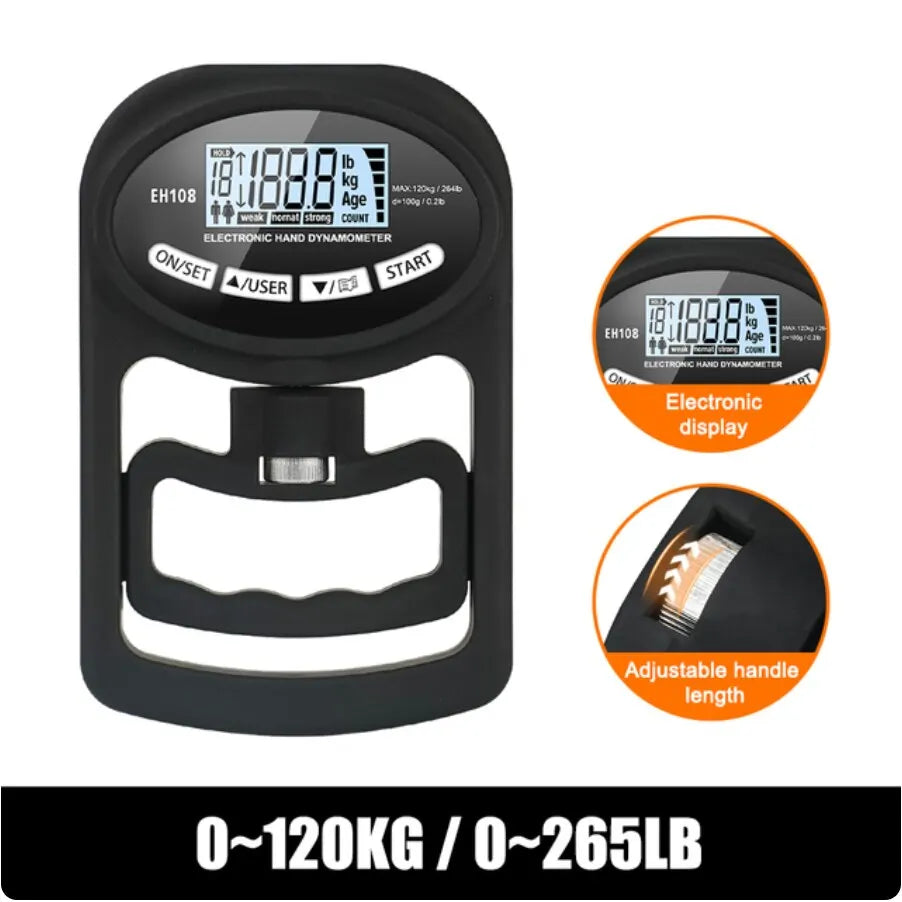 Strength Tester 265Lbs/120Kg Digital Hand Grop